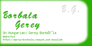 borbala gerey business card